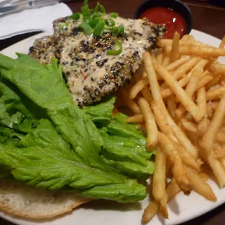 Pan-seared Furikake Ahi Sandwich