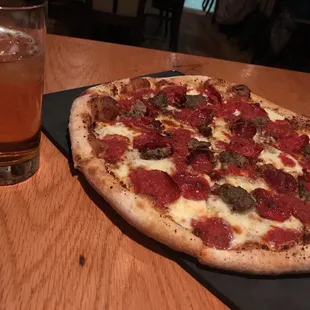 3 meat pizza!