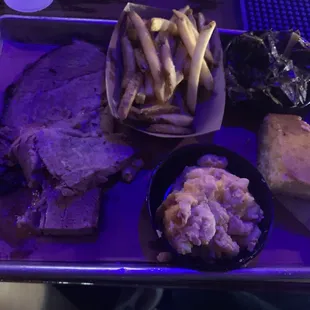 a tray of food on a table