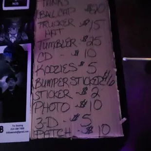 Pricing for Tennessee Blues Mob merchandise