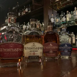 Nice selection of Whistlepig whiskies here.