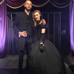 Both outfits shown were purchased from The Alley.