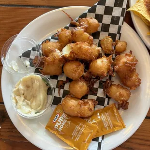 Happy hour cheese curds