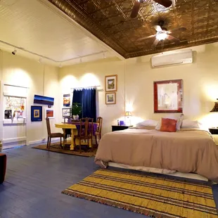 The Master Bed as you enter is a King size talalay organic latex and cotton dreamily comfortable mattress