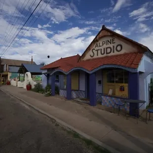 The historic  Alpine Studio is located in downtown Alpine on Murphy Street. Alpine used to be called "Murphyville."