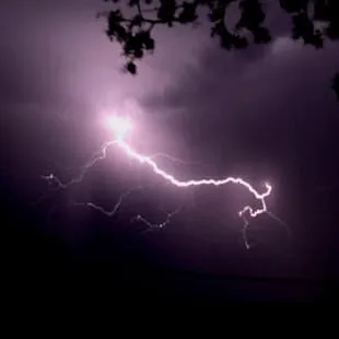 Lightning we caught may 17th 2018 on back patio of the bottle house.