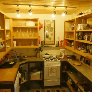 Kitchen with gas stove and dishwasher