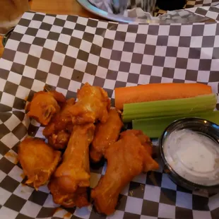 Thursday was $.50 wings. These are buffalo wings, tasty but a little on the small size if you pay full price for them, at least in my liking