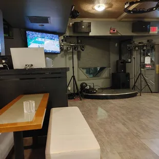 the bar and lounge area