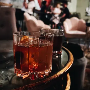 Mezcal old-fashioned with chocolate bitters