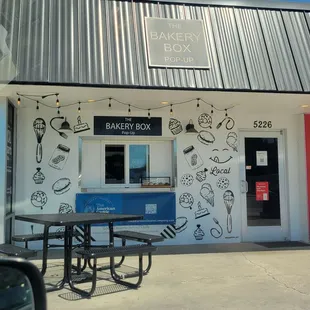 The front of the store with the ordering window