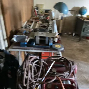 a room full of tools