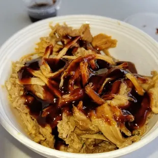 Tender smoked pulled pork