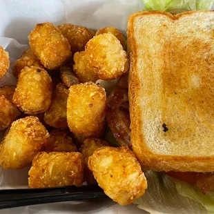 BLT w extra bacon &amp; tots