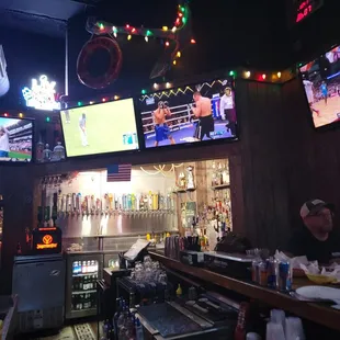 a man sitting at the bar