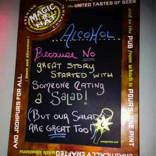 But I had a salad and a martini last night and I have a great story!