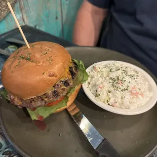 Cheeseburger and coleslaw. Both excellent.