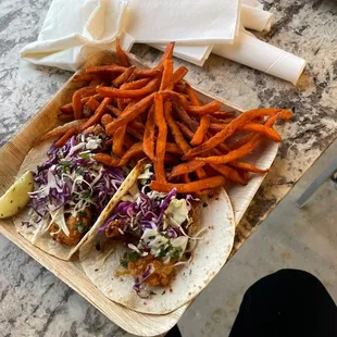 Tacos with Firecracker Shrimp