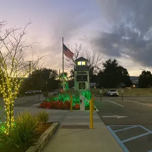 Outdoor parking entrance