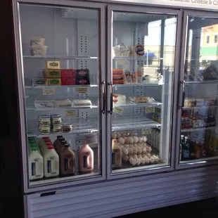 Fresh milk and produce other than meat