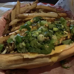 Sisig Chopped Cheese w/ fries