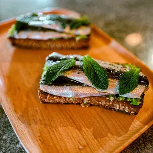 SF anchovy toast