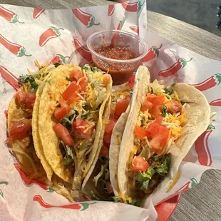 Taco Tuesday special $1 beef and $2 chicken tacos