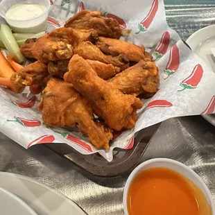 Wing specials on Monday. Half off wings