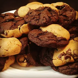 Chocolate Peanut Butter Swirl Cookies