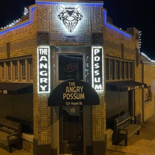 the entrance to the angry possum