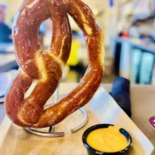 Pretzel and beer cheese