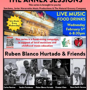 Wednesday, February 5, 2025, 6-8:30pm

Ruben Blanco Hurtado &amp; Friends

Cuban standards, dance tunes, boleros, and cha cha chas