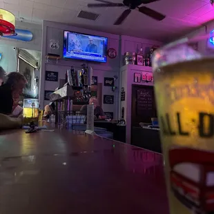 Ice cold beer and FOX News!