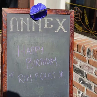 Personalized Sign out front