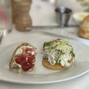 Crab Tostada and Scratch Biscuits