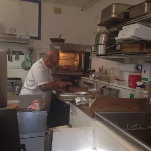 the chef slices my beef
