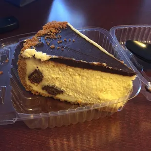 A piece of the homemade cheesecake