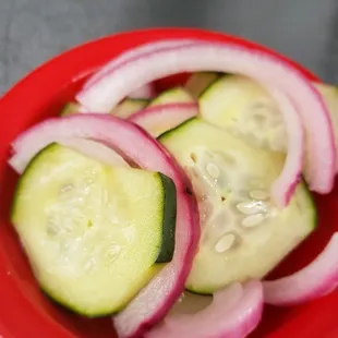 onion and cucumber salad