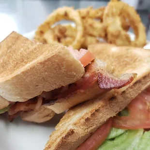 BLT with onion rings