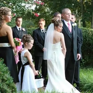 Watching the unity candle  being lit.