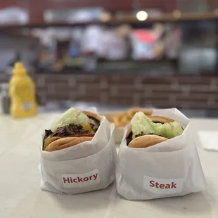 Hickory with cheese double patty   Original burger with cheese