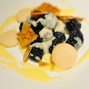 Lemon Curd and Blackberries