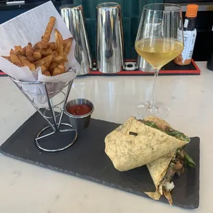 Steakhouse Wrap, Truffle Fries &amp; Chardonnay