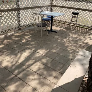 Nice patio with misters