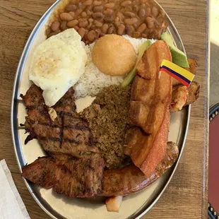 Bandeja Paisa Platter with 2 Meat