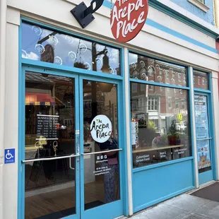 the front of the restaurant