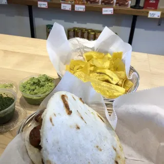 Build Your Own Chorizo Arepa