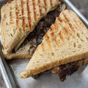 Mushroom and caramelized onion panini