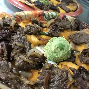 Beef fajita nachos