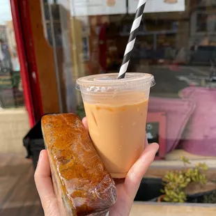 very creamy thai tea! most places don&apos;t make it creamy but THIS is creamy